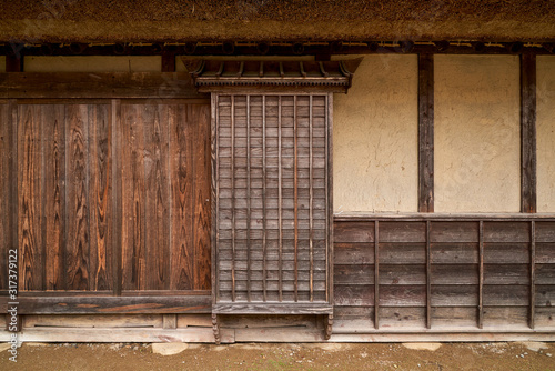 traditional outside japan house in ouchijuku village