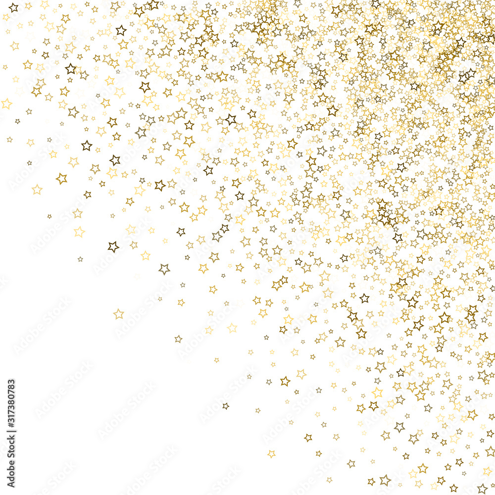 Glitter Stars. Luxury Confetti tiny Gold Christmas