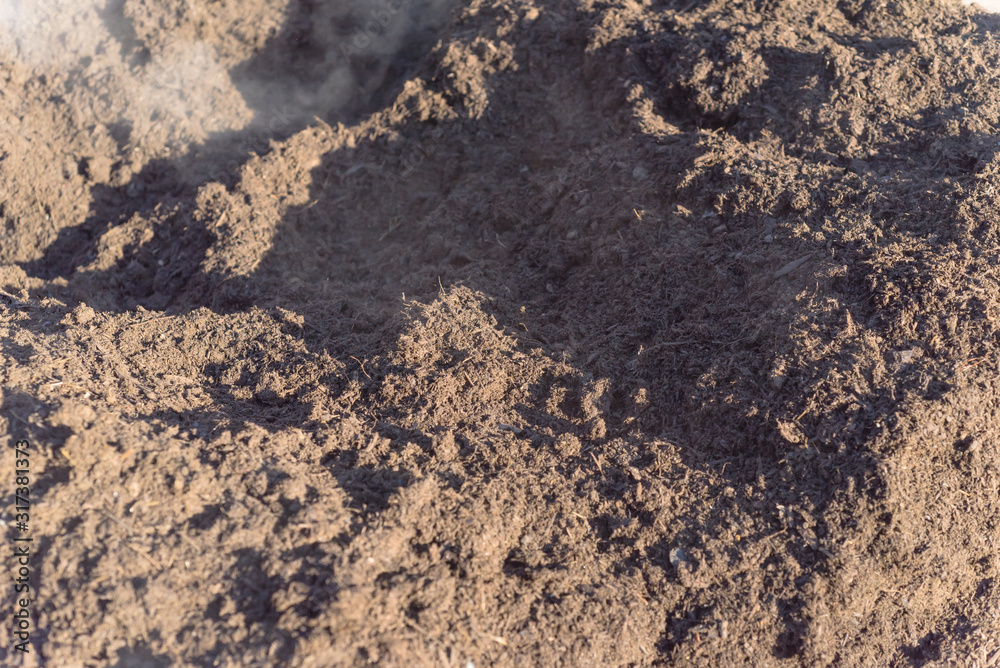 Full frame close-up background of dark organic compost pile Full frame close-up background of dark organic compost pile