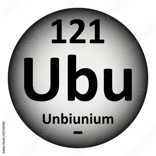 Periodic table element unbinilium icon.