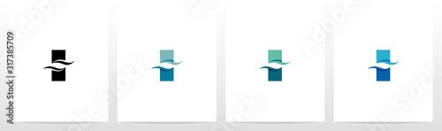 Water Wave On Letter Logo Design I