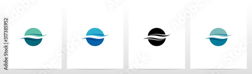 Water Wave On Letter Logo Design O