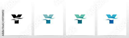 Water Wave On Letter Logo Design Y