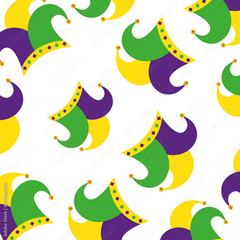 Isolated mardi gras hat background vector design Isolated mardi gras hat background vector design