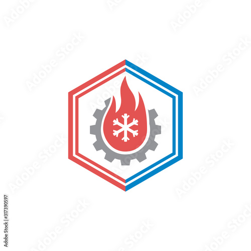 Vector of HVAC Cooling and heating   logo design eps format, suitable for your design needs, logo, illustration,   animation, etc.