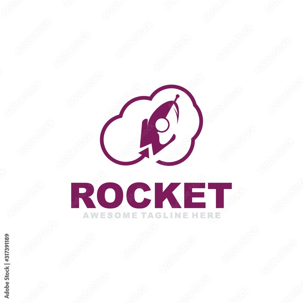 Obraz premium Rocket Logo Vector 