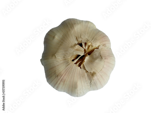 Fresh garlic isolated on white background with clipping path. White onion on white background.