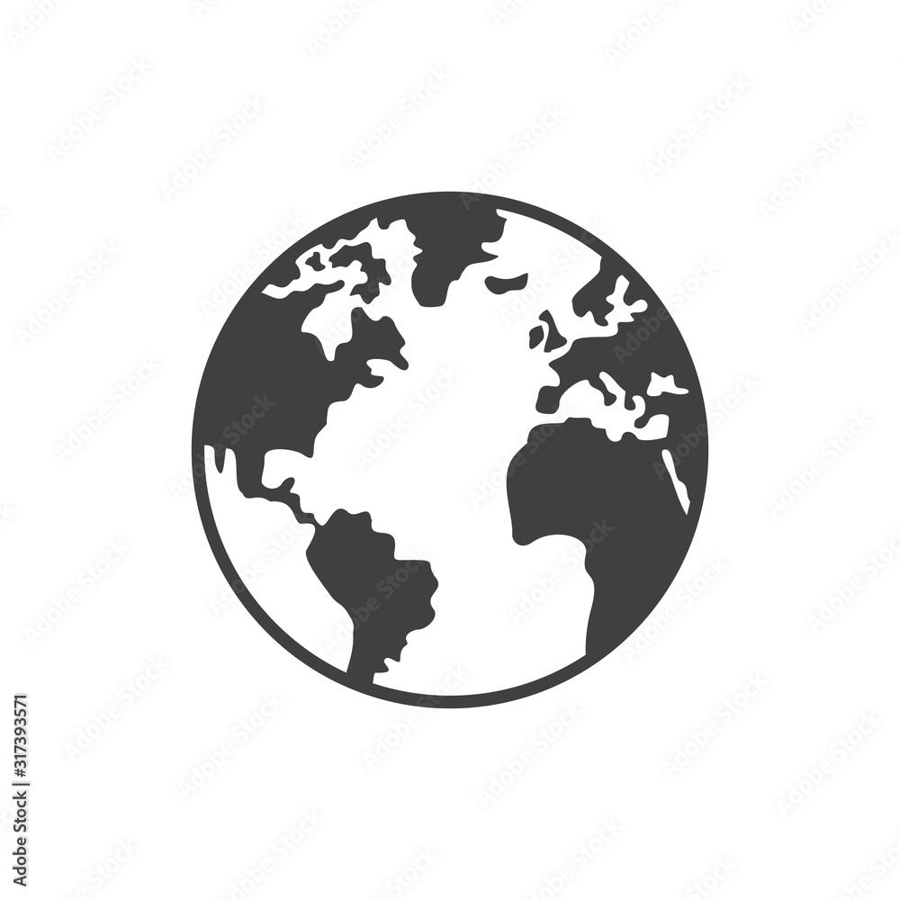 globe icon, world icon, earth icon
