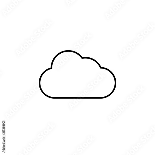 Cloud outline icon. Vector ...