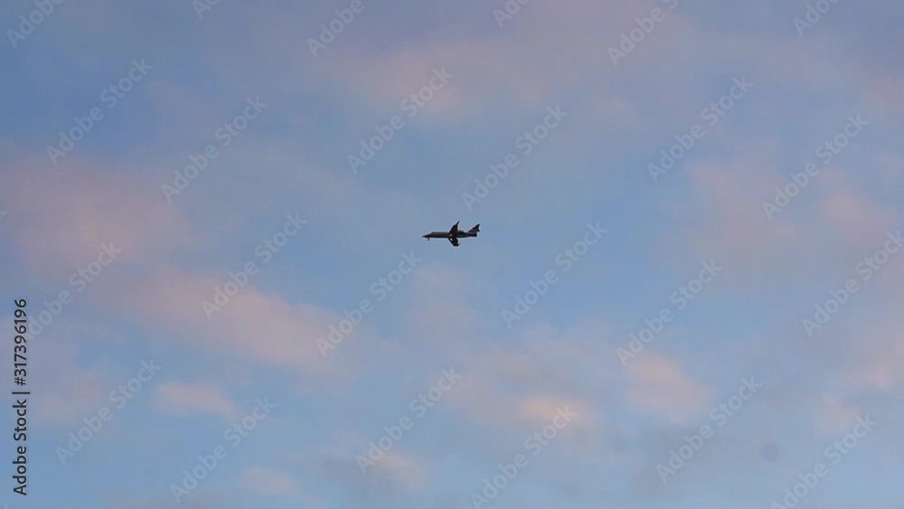 Commercial Jet Flying into Key West During Beautiful Sunset Commercial Jet Flying into Key West During Beautiful Sunset