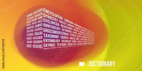 Quadro em tela Dictionary