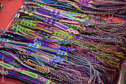 multicolored hand made bracelets