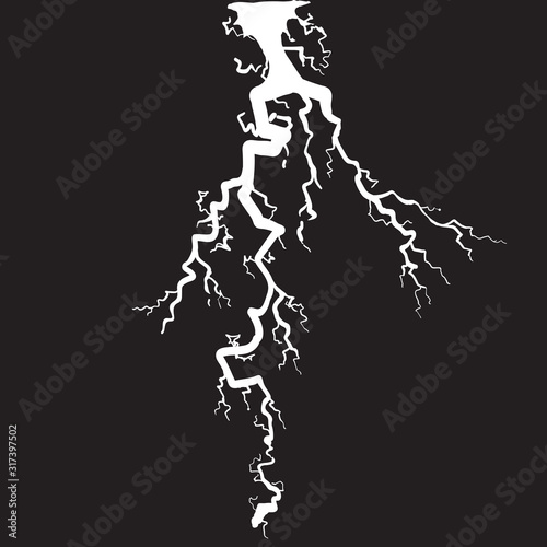 doodle Electric discharge shocked effect for design. Power electrical energy lightning spark or electricity effects cartoon isolated blitz vector illustration on checkered background,