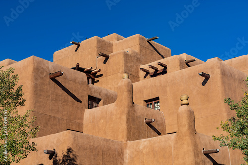 Exterior view of a beautiful Pueblo building photo