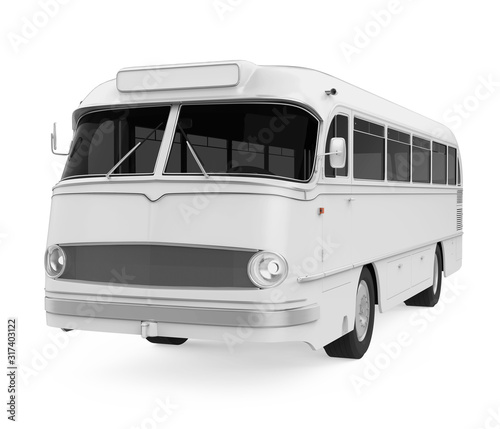 Old Vintage Bus Isolated