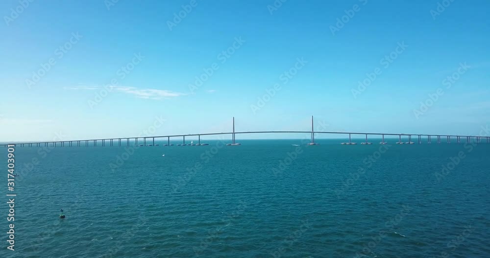4K Aerial Video of Sunshine Skyway Bridge over Tampa Bay, Florida 4K Aerial Video of Sunshine Skyway Bridge over Tampa Bay, Florida