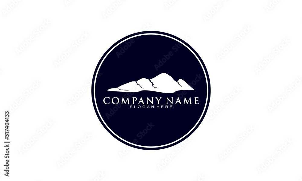 Volcano simple illustration silhouette logo Volcano simple illustration silhouette logo