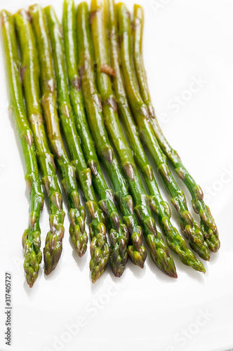 bunch of fresh green asparagus