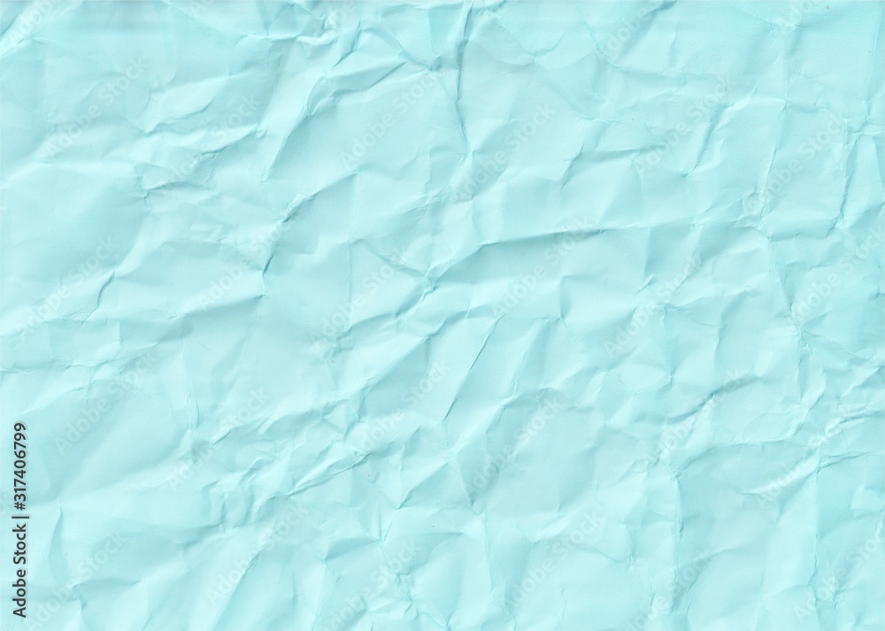 Obraz premium close up blue crumpled paper texture