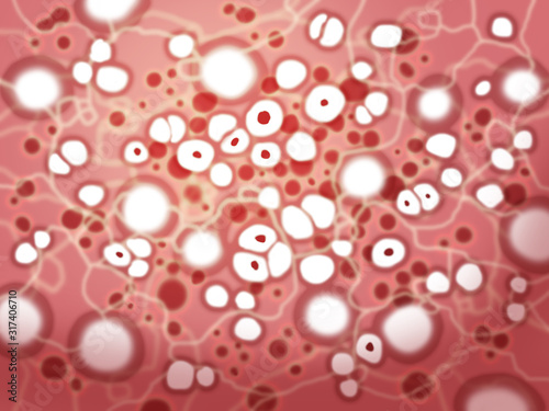 Cell and Virus abstract illustration
