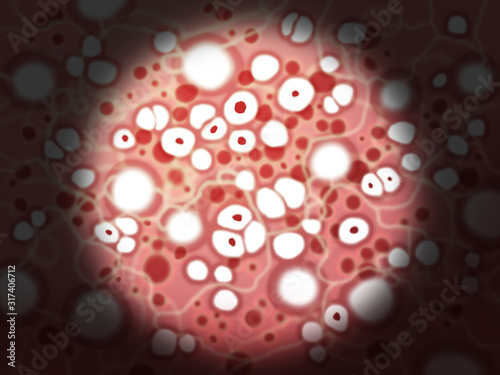 Cell and Virus abstract illustration