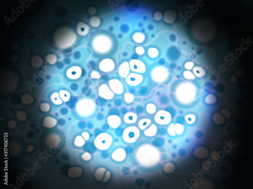 Cell and Virus abstract illustration