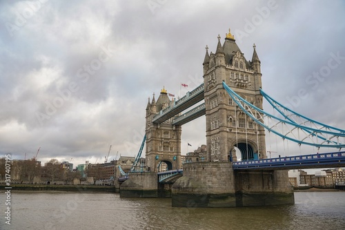 Tower Bridge, London on a Cloudy Day