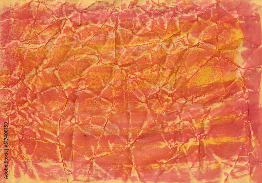 close up red and yellow paper texture 