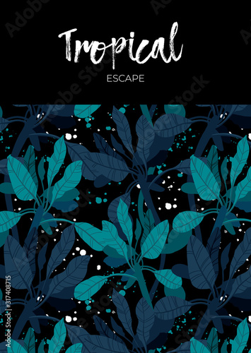 Dark vector summer design w...