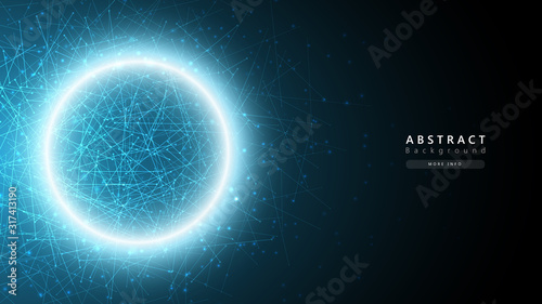 blue abstract cosmos technology background,big data analysis concept,data particles science transfer,futuristic atomic background