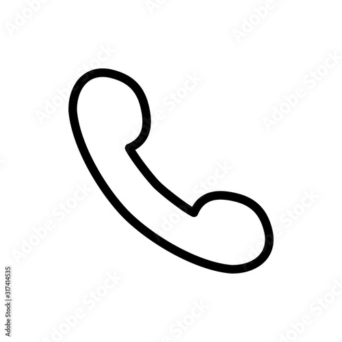 Call icon vector outlined style
