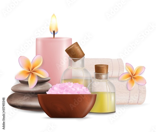 Wellness and spa salon services, vector illustration
