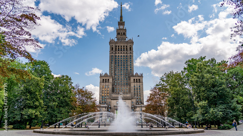 Old tower in Warsaw, Poland photo