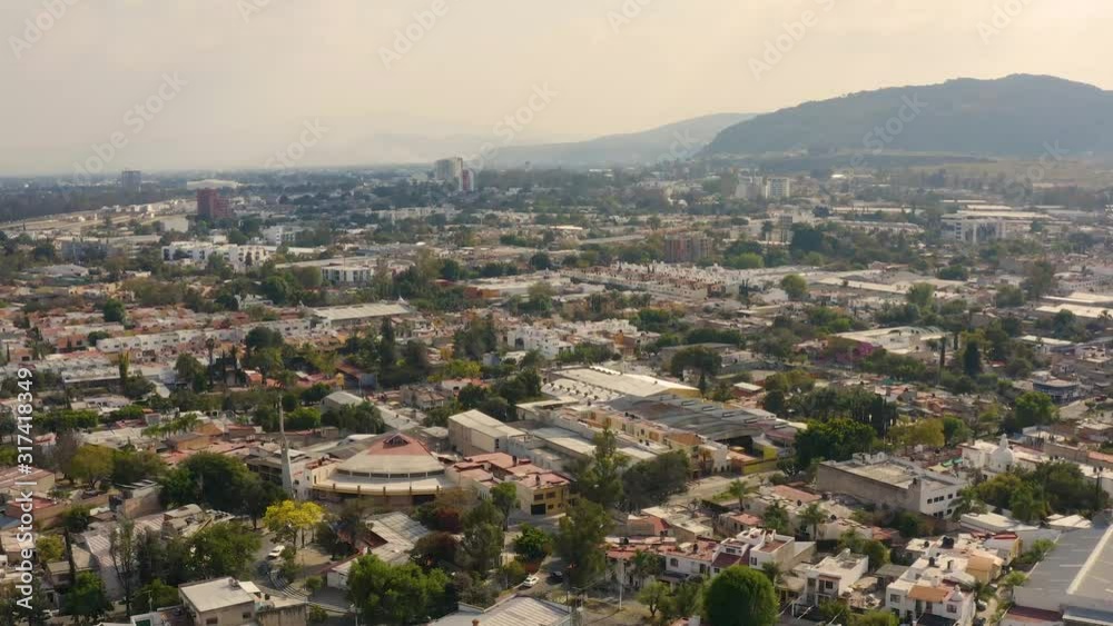 Drone aerial view of the Ciudad Granja neighborhood and it's surroundings in Zapopan, Jalisco, Mexico. Drone aerial view of the Ciudad Granja neighborhood and it's surroundings in Zapopan, Jalisco, Mexico.
