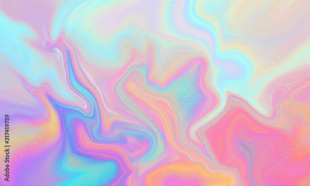 Iridescent abstract liquid marbeled background texture - obrazy, fototapety, plakaty 