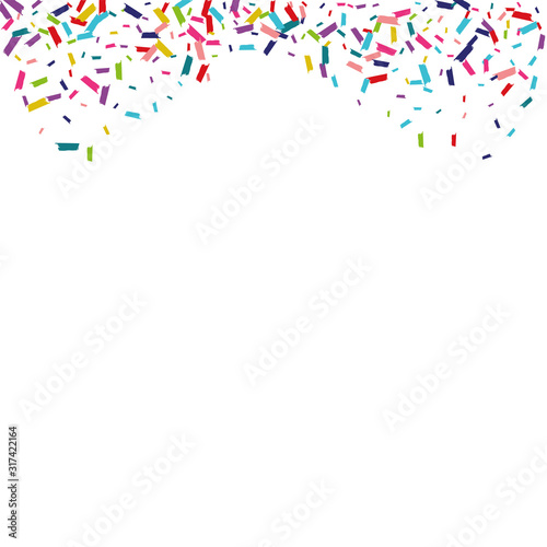 Rainbow Happy Splash Background. Confetti Card. Splash Celebrate Card. Rainbow Celebration Design.