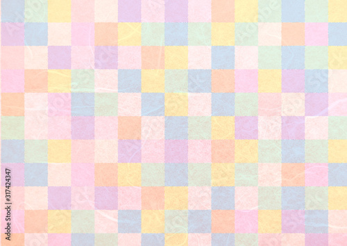 ピンク基調のカラフルポップな和紙テクスチャ背景素材 Stock Illustration Adobe Stock