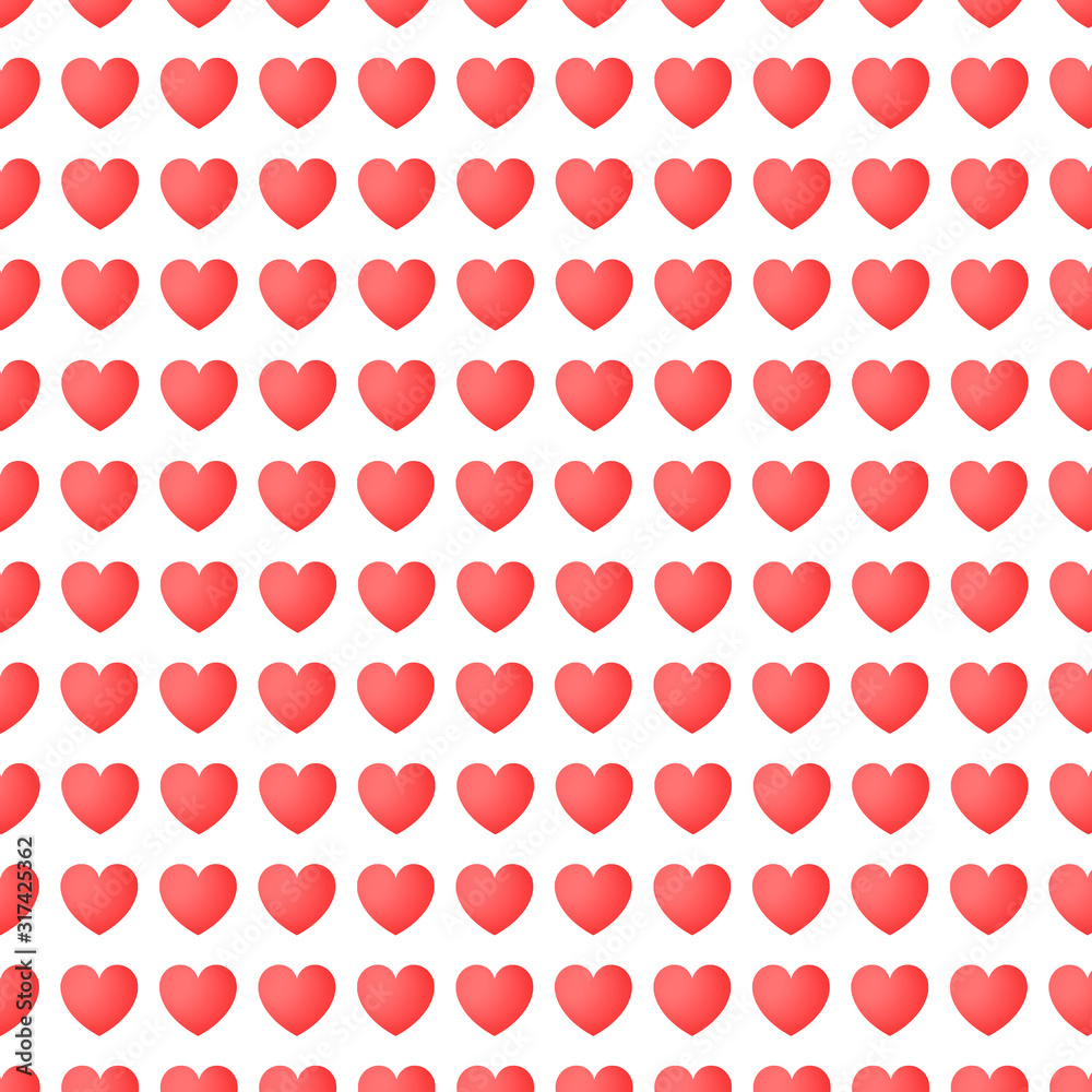 Heart pattern with gradient colors on a white background for valentines and love designs Heart pattern with gradient colors on a white background for valentines and love designs