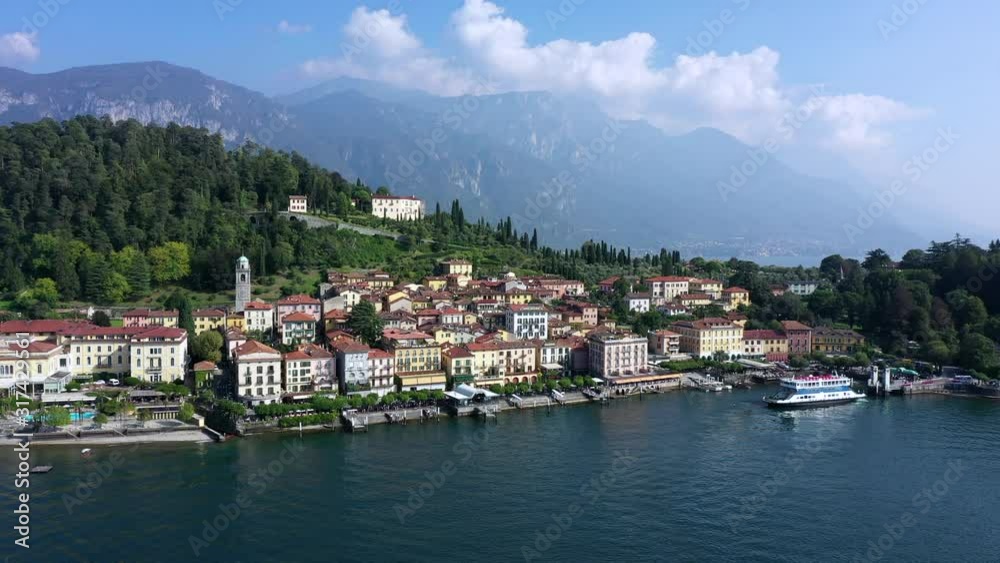 Bellagio and Lake Como Aerial view Italy Summer. Bellagio and Lake Como Aerial view Italy Summer.