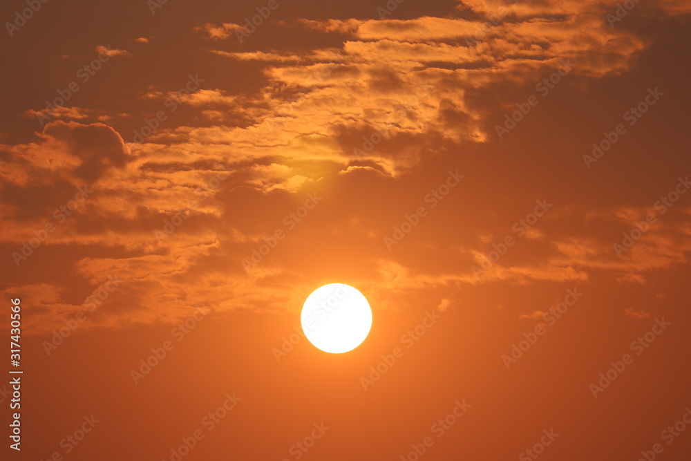 red sunset or sunrise with cloudy background red sunset or sunrise with cloudy background
