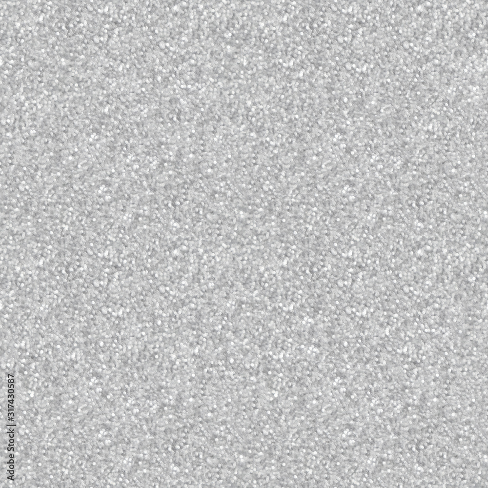 Abstract gray background with bokeh. Colorless festive backdrop with blurry sparkles