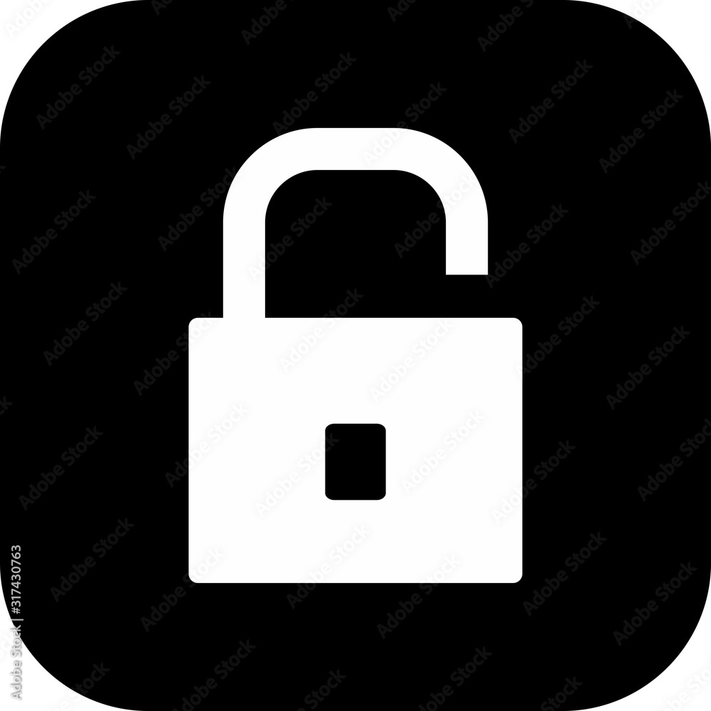 Unlock icon isolated on background Unlock icon isolated on background