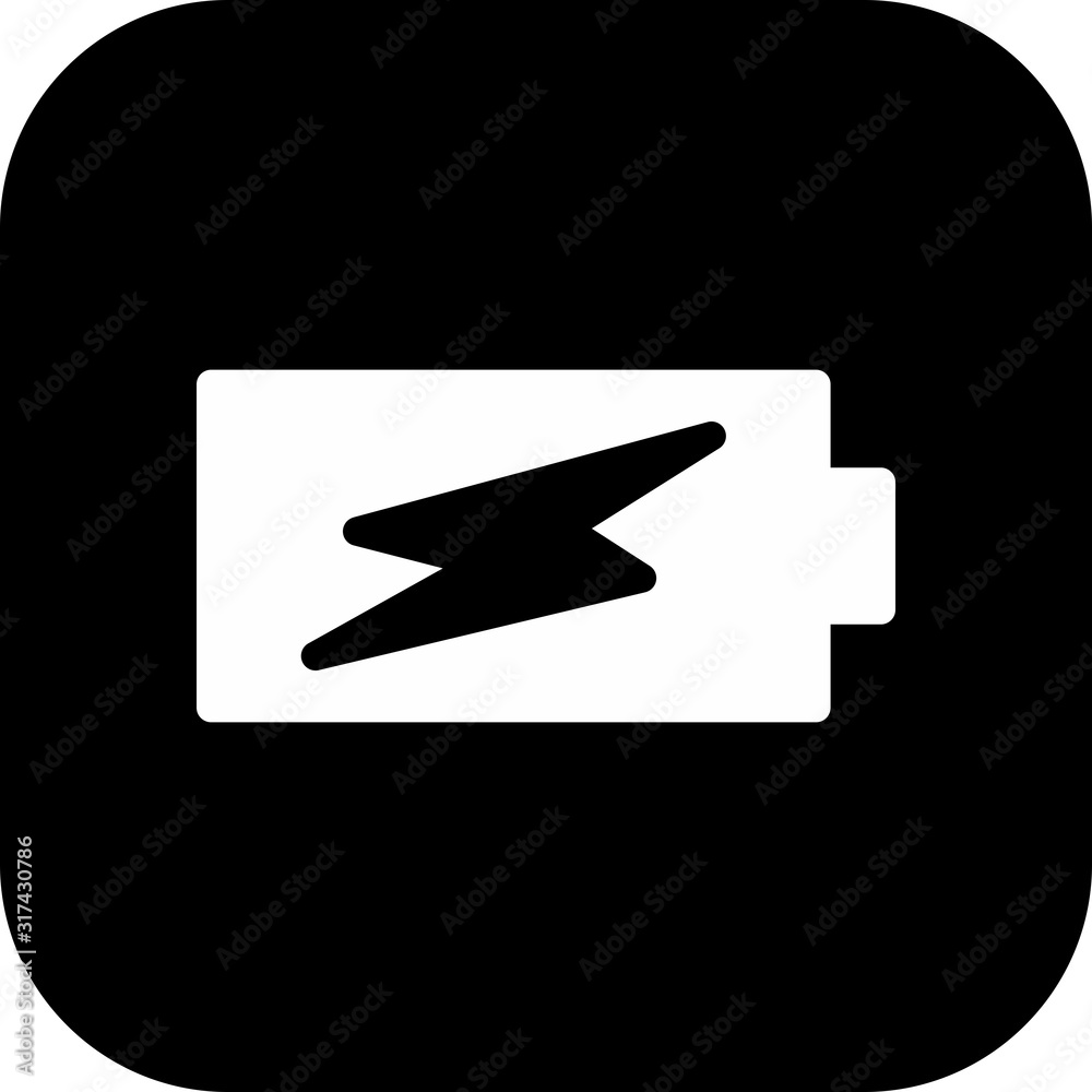 Battery Charging icon isolated on background Battery Charging icon isolated on background