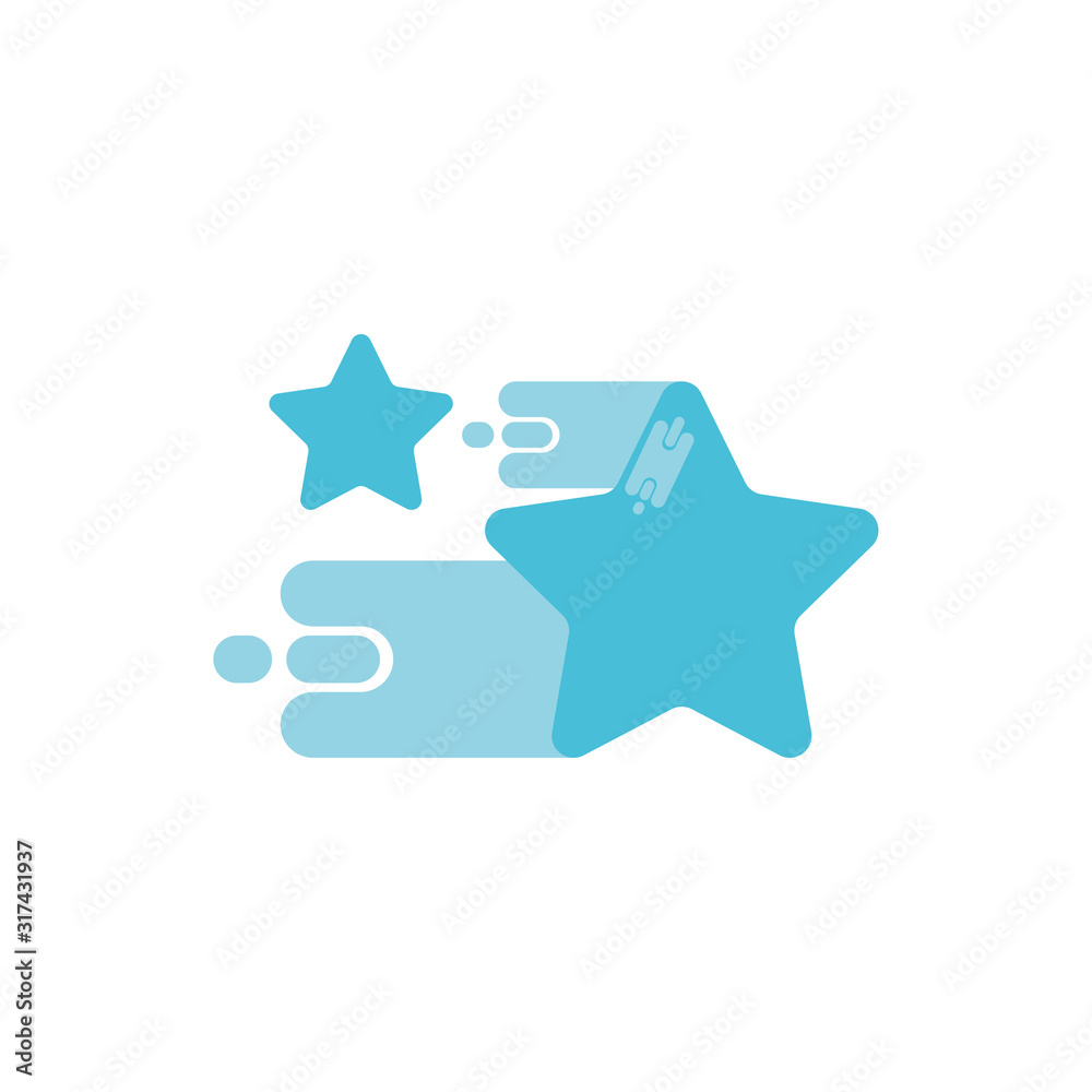 Obraz premium Isolated stars shapes vector design