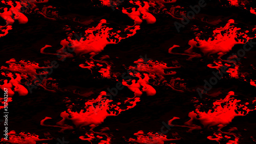 abstract illustration of spots and blots red-black  seamless texture