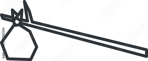 Bindle icon, vector line illustration