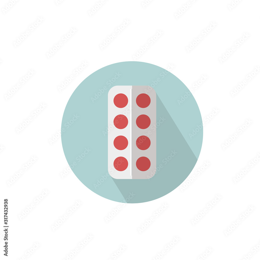 Medical icon. Medication pill flat icon design. Medical icon. Medication pill flat icon design.