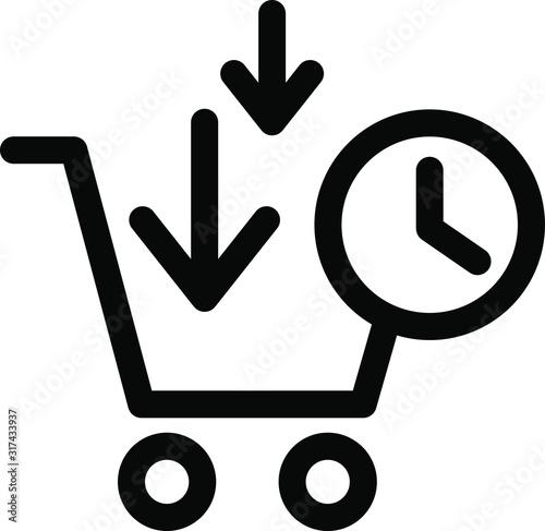 Procurement icon, vector line illustration