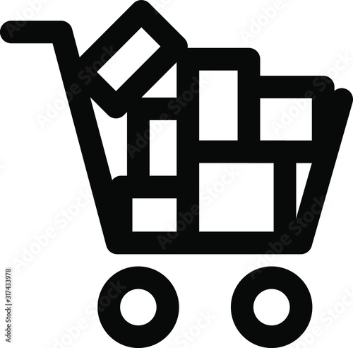 Procurement icon, vector line illustration
