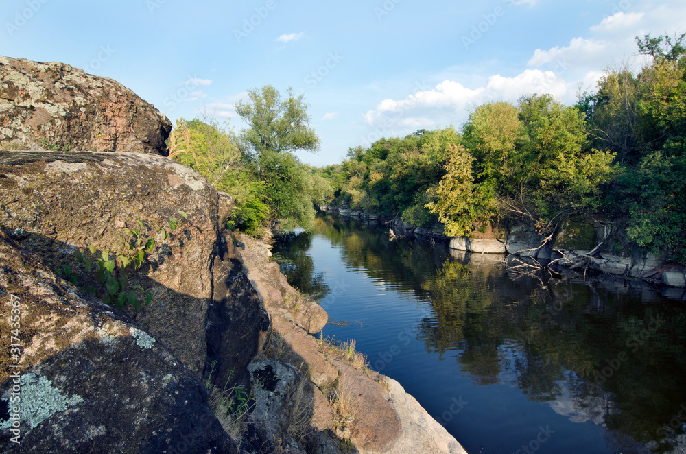 Scenic view among the rocks on the river Scenic view among the rocks on the river